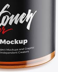 Download Glass Jar W Honey Mockup In Jar Mockups On Yellow Images Object Mockups Yellowimages Mockups
