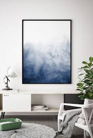 Navy Blue Watercolour Printable Indigo Artwork Minimalist Print Abstract Blue Wall Art Royal Blue Abstract Poster Dark Blue Home Decor Watercolor Wall Art Green Paintings Teal Decor