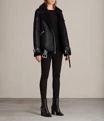 Womens Hawley Oversized Shearling Jacket Black Image 5 Moda De Ropa Ropa Para Frio Mujer Ropa