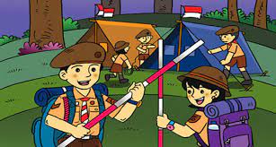 Siswa lagi belajar semaphore dengan di iringi lagu. Manfaat Mengikuti Kegiatan Pramuka Saat Sekolah Les Privat Bimbel Online Batasa