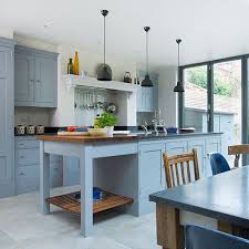 The color blue is commonly used in kitchens as an accent color, on a backsplash or painted on the island. 16 Nicely Painted Kitchen Cabinets Home Design Lover