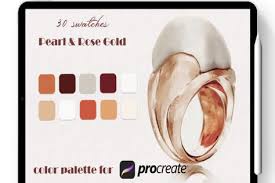 Download Gold Pearl Color Palette For Procreate Graphic By Liquid Amethyst Art Creative Fabrica Pearl Color Graphic Design Pattern Gold Pearl