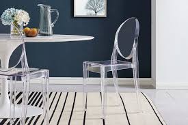 The ornate embellishments, fancy fabrics and gold trimmings may be gone but the classical lines and essence of this timeless beauty remain. Matt Blatt Set Of 2 Philippe Starck Victoria Ghost Chair Replica Clear Matt Blatt