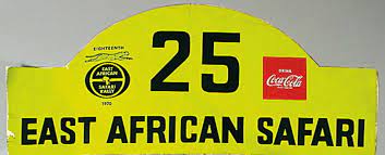 Africa's original round of a world rally championship poised to make a comeback. 1970 East African Safari Rally Plate This Plate Came From The Ford Capri Driven By Dieter Glemser Klaus Kaiser Rally Targhe