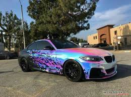 Bmw M235i Getting A Rainbow Chrome Wrap Custom Cars Paint Bmw Pretty Cars