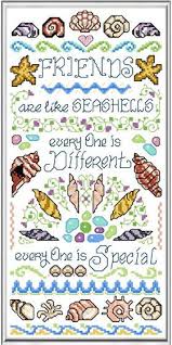 About orenco originals ™ digital counted cross stitch patterns. Friends Are Like Seashells Cross Stitch Pattern By Ursula Michael Crosstitch Com Cross Stitch Cross Stitch Patterns Cross Stitch Embroidery