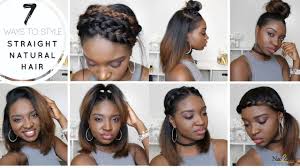 7 Styles For Straight Natural Hair Video Natural Straight Hair Straightening Natural Hair Straight Hairstyles