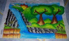 Alam tidak ada hentinya untuk selalu memberikan keindahan kepada seluruh makhluk hidup. Lukisan Air Terjun Simple Cikimm Com