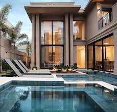 13 Stunning Outdoor Swimming Pool Design Ideas Designfurzuhause 13 Stunning Ou Contemporary House Design Contemporary House Exterior House Designs Exterior