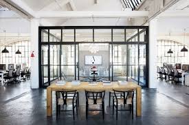 I Posted A Snap From The Office Set Of The Intern Movie Before But Now Here S The Whole Office Interior Design Industrial Office Design Industrial Interiors
