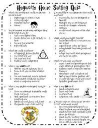 Hey, all you harry potter fans out there who want to know what your hogwarts house is, this is the quiz for you! Hogwarts House Sorting Quiz Harry Potter By Lindsey Bowers Tpt