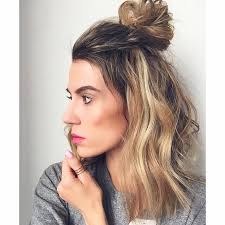 Let the rest flow naturally down your shoulders and back. Half Bun With Short Hair Hello Fashion