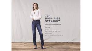 724 high rise straight cropped jeans add to wishlist 724 High Rise Straight Jeans Dark Indigo Levi S De