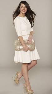 Right Why Not Wear A Chic Cream Cocktail Dress With A Statement Clutch And Shoes White Dress A 4 Red Cocktail Dress Colourful Outfits Cream Cocktail Dresses
