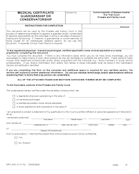However, they may also be filed in the family division of circuit court in ancillary proceedings. Medical Certificate Guardianship Or Conservatorship Form Edit Fill Sign Online Handypdf