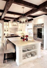 White Kitchen With Exposed Wood Beams Home Kitchens Kitchen Inspirations Classic Kitchens