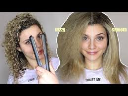 How To Straighten Curly Hair Without Frizz Youtube Straightening Curly Hair Curly Hair Styles Straightening Hair Tips