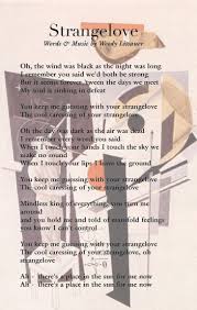 D nevermind the nightmares, always gonna wake up, wake up. Strangelove By Woody Lissauer Reverbnation