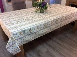 Nappe rectangulaire en coton lin coloris beige dim l300. Nappe Provencale Moustiers Rectangulaire 100 Coton Ou Coton Enduit Anti Taches Picaflor
