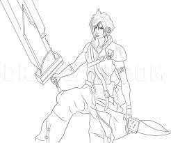 Maybe you would like to learn more about one of these? How To Draw Cloud Strife Coloring Page Trace Drawing