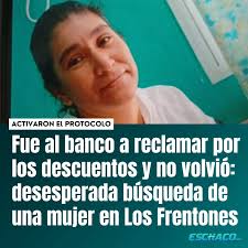 Se trata de Roxana Edith Rea, de 37 años, quien fue vista por última vez  ayer por la mañana a una cuadra de la sucursal del NBCH de Pampa del  Infierno. Roxana