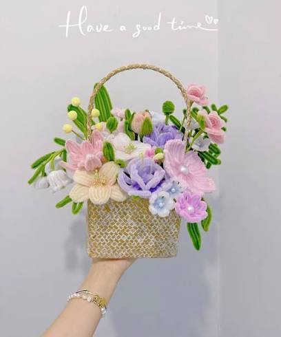 Giỏ hoa kẽm nhung tặng sinh nhật, khai trương,... #kemnhung #hoakemnhung  #kemhandmade
