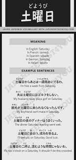 Learn JLPT N5 Vocabulary: 土曜日 (doyoubi) – Japanesetest4you.com