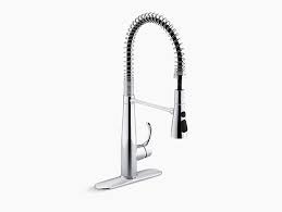 They are valves that control the release of liquids they add a characteristic difference in your kitchen space. Kohler 22033 Cp Simplice Semi Professional Kitchen Sink Faucet With 3 Function Spray Head Kohler 22033 Bl Simplice