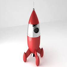 Retro Rocket 3d Model Retro Rocket Vintage Rockets Rocket Design