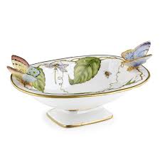 Anna Weatherley Oval Dish With Butterflies In 2020 Anna Weatherley Butterfly Table Decorative Bowls