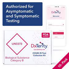 10 Pack Dxterity Sars Cov 2 Rt Pcr Ce Test Covid 19 At Home Collection Kit Walmart Com