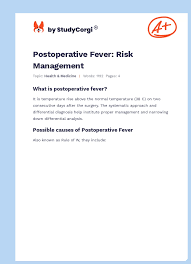 Image result for Postoperative Fever