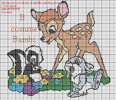Livre Disney Grille B Comme Bambi Le Blog De 7 A La Maison Point De Croix Tricot Grilles Gratuites Punto Croce Gratis Punto Croce Punto Croce Bambino