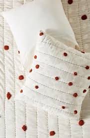 2 x pillow shams( 20 x. Mesa Red Dots White Quilted Euro Sham