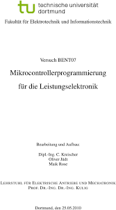 Mikrocontrollerprogrammierung Fur Die Leistungselektronik Pdf Kostenfreier Download