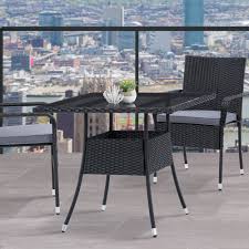 Shop our best selection of 4 person patio dining sets to reflect your style and inspire your outdoor space. Parksville Modern 4 Seating Square Patio Dining Table Black Best Buy Canada