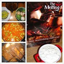 Fondue Dinner With Green Goddess And Island Sauces Fondue Dinner Fondue Dinner Recipes Melting Pot Recipes
