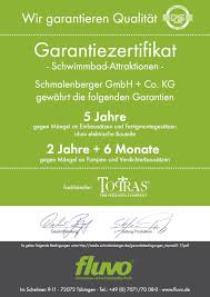 Die Firma Schmalenberger Gmbh Co Kg Hat Fur Alle Topras Fachhandler Das Folgende Garantiezertifikat Fur Schwimmbad Attrakt Die Firma Elektrisch Schwimmbader