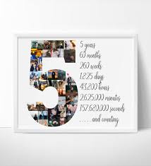 5th anniversary gifts embrace tradition and celebrate your 5 year anniversary with the most unique wooden gifts of them all. Personalize 5 Years Anniversary Photo Collage Custom 5th Etsy In 2021 Anniversary Scrapbook Homemade Anniversary Gifts Anniversary Frame