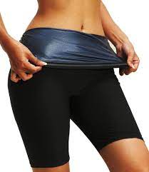 Amazon.com: Pantalones cortos para sudar de sauna, trajes para mujer,  cintura alta, adelgazantes, pantalones cortos de compresión térmica para  entrenamiento, moldeador corporal de muslos, Azul : Deportes y Actividades  al Aire Libre