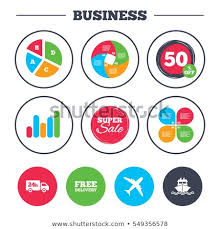 Business Pie Chart Growth Graph Cargo Stock Illustration
