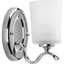 Get the best deal for progress lighting modern wall sconces from the largest online selection at ebay.com. Progress Lighting P2018 15 Chrome Inspire 1 Light Bathroom Wall Sconce With Etched Glass Shade 8 Tall Faucetdirect Com