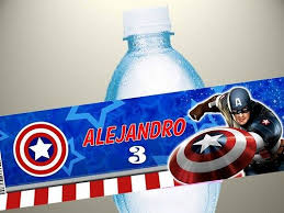 captain america water bottle label captain america captain america party captain america printables