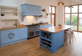 Incorporating painted cabinetry into the mix is the natural next step. Sky Blue John Franklin Kitchens