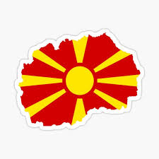 The national flag of macedonia has a red field. Macedonia Flag Stickers Redbubble