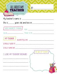 All About My Teacher Questionnaire Printables Teacher - Etsy | Teacher  questionnaire, Teacher appreciation letter, Teacher appreciation
