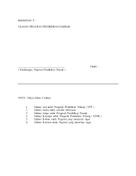 Surat peyerahan dan akuan terima i. Contoh Nota Serah Tugas Pembantu Pengurusan Murid Prasekolah