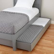 Exclusively at neiman marcus handcrafted daybed.hardwood frame.button tufting only on the outside panels and trundle front give it a nicely finished look.nailhead. Gray Daybed With Trundle
