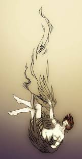 Falling Icarus By Pozohann Jpg 300 584 Angel Drawing Fallen Angel Art Falling Angel Drawing