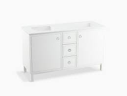 Whether you live in a city apartment or own a beach bungalow, your home furnishings should be both functional and reflective of your personal style. K 99511 Lg Jacquard 60 Inch Vanity With Legs 2 Doors 3 Drawers Kohler